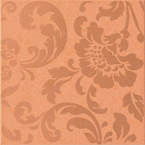 Fancy Orange Damask Dark